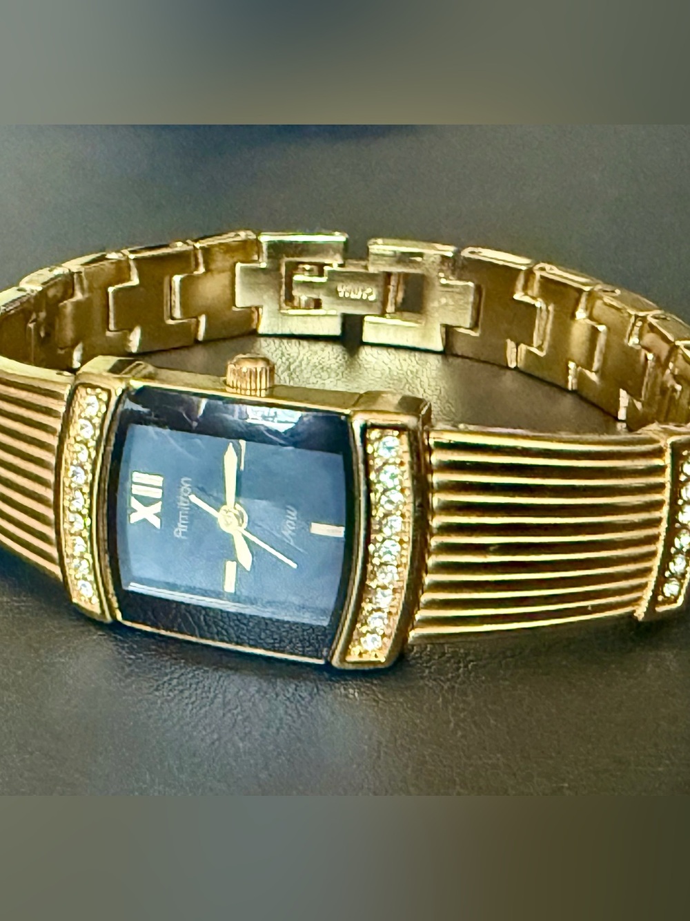 Armitron Gold Tone Stainless Steel Back Bracelet Watch